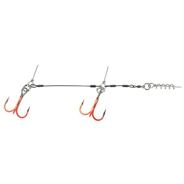 Fishing Accessories |  Stainless Steel 7-strand UV Orange Tandem Stingers Fishing Accessories Fishing Accessories