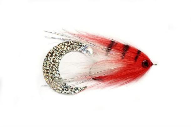 Flies |  Paolo’s Wiggle Tail White Red 6/0 Flies Flies