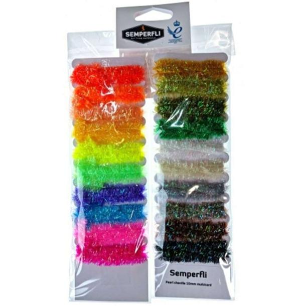 Fly Tying |  Pearl Chenille Multicards 10mm Mixed 20 Colors Fly Fishing Fly Tying